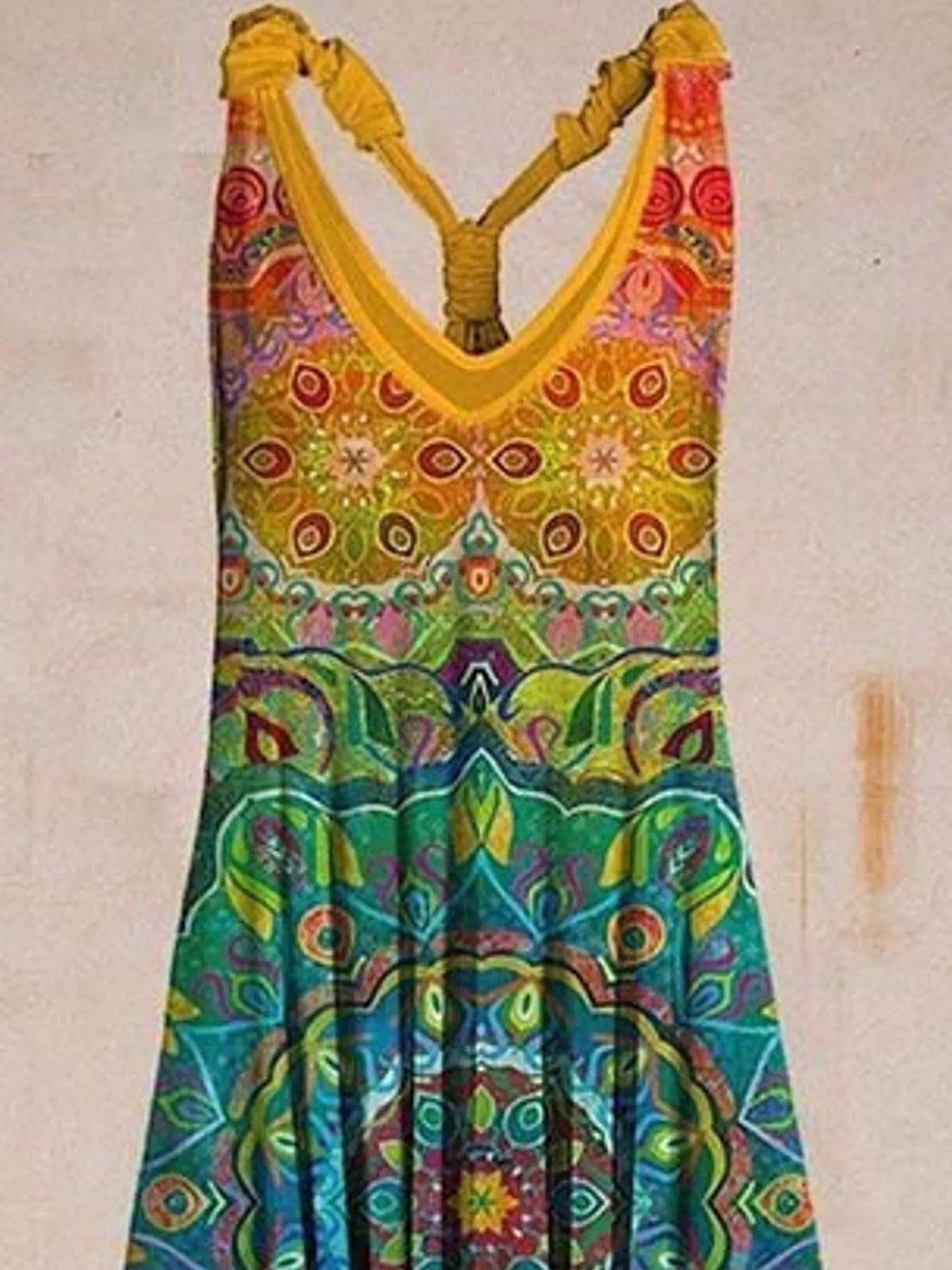 Full Size Printed V-Neck Sleeveless Jumpsuit Plus Size - 13-- - View 21