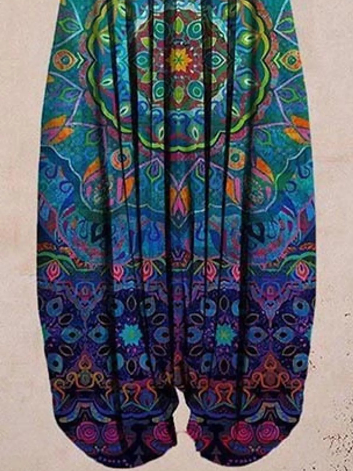 Full Size Printed V-Neck Sleeveless Jumpsuit Plus Size - 13-- - View 22