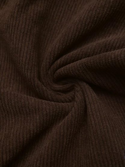 High-Waisted Wide-Leg Pants - Coffee Brown - View 8