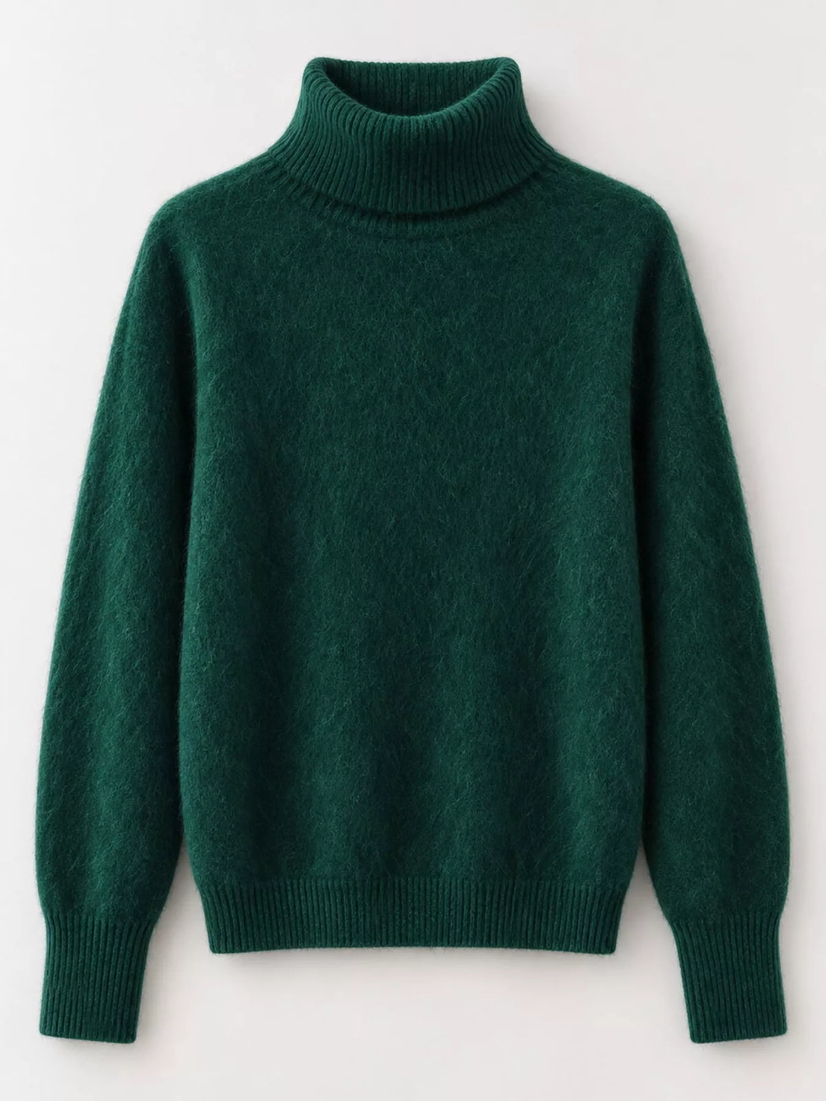 Full Size Turtleneck Long Sleeve Sweater Plus Size - Dark Green - View 75