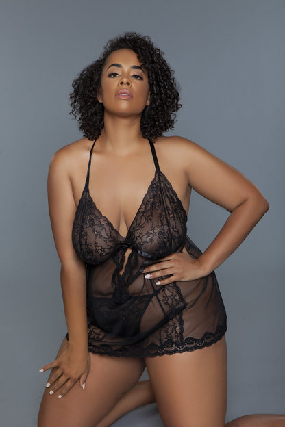 Bridgette Babydoll - Black - View 4