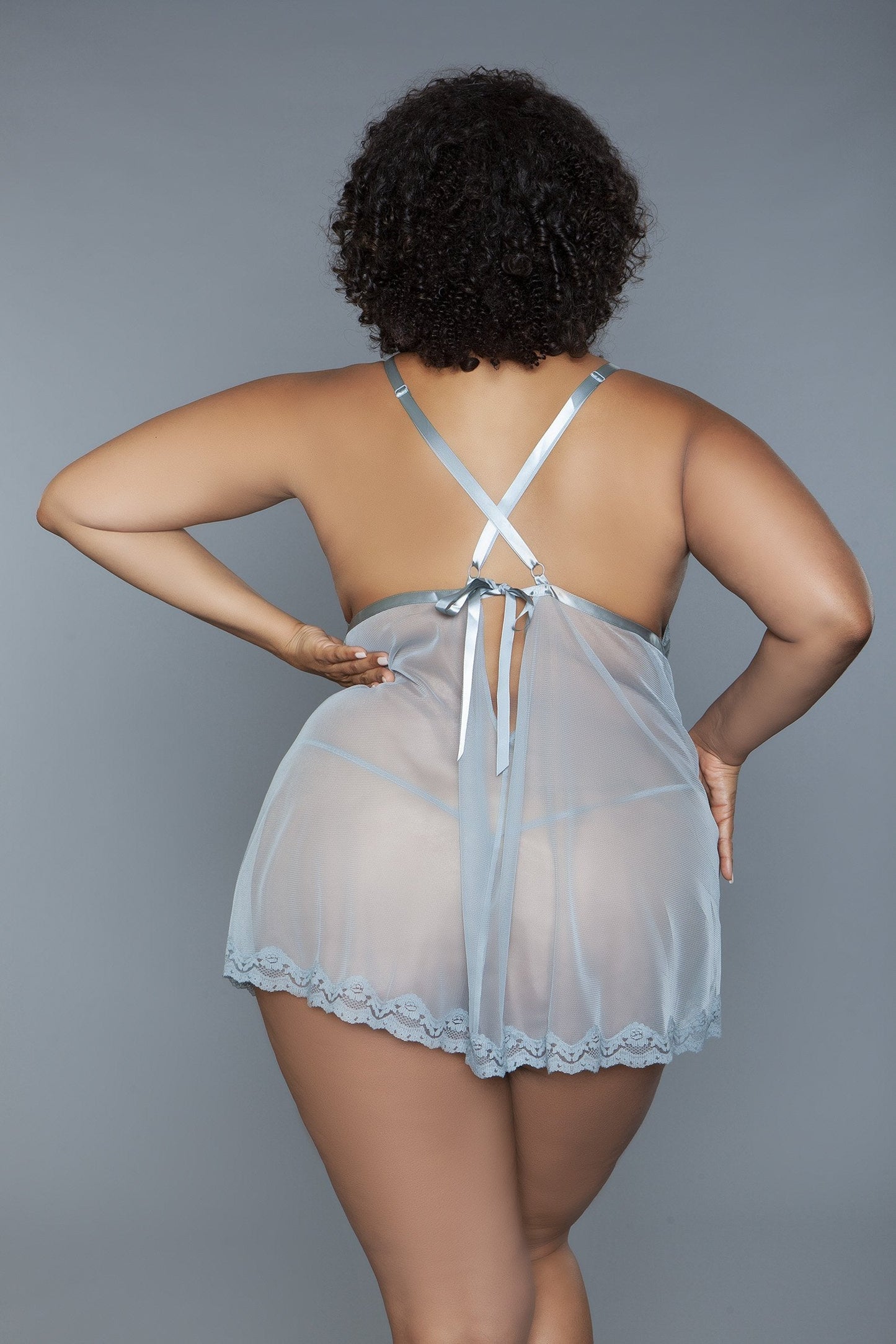 Bridgette Babydoll - Grey - View 4