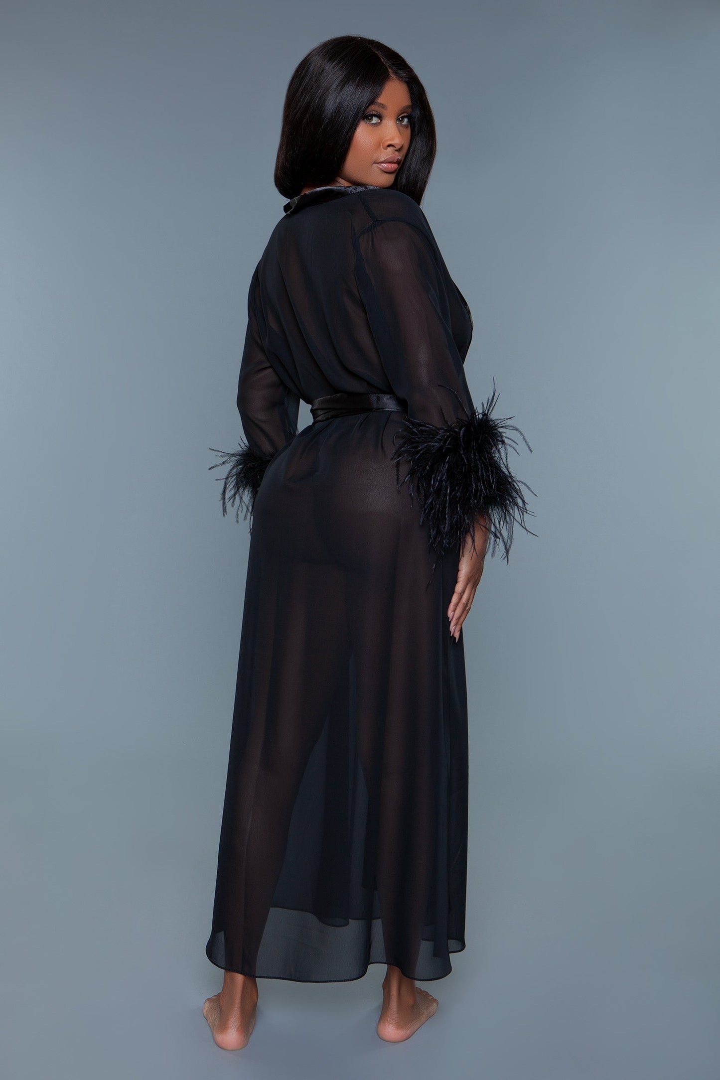 Sahar Robe - Black - View 3