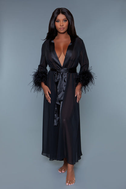 Sahar Robe - Black - View 4
