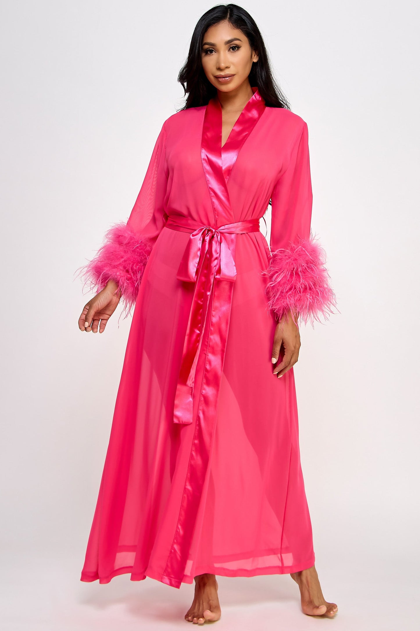 Sahar Robe - Hot Pink - View 4