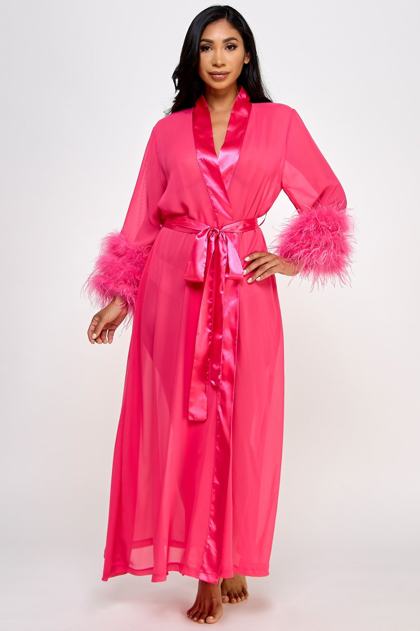 Sahar Robe - Hot Pink - View 3