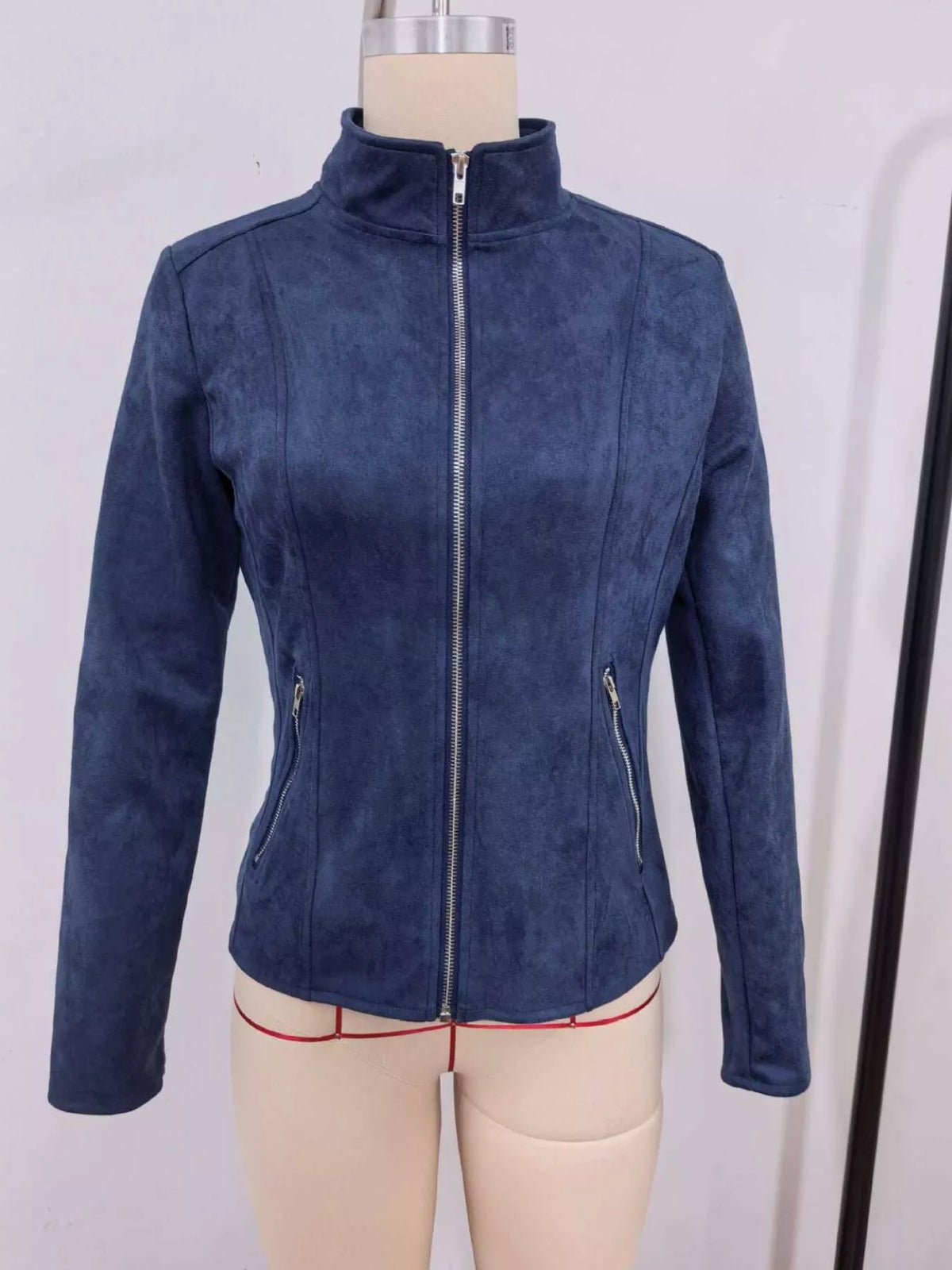 Slim-Fit Zip-Up Jacket - Navy - View 2