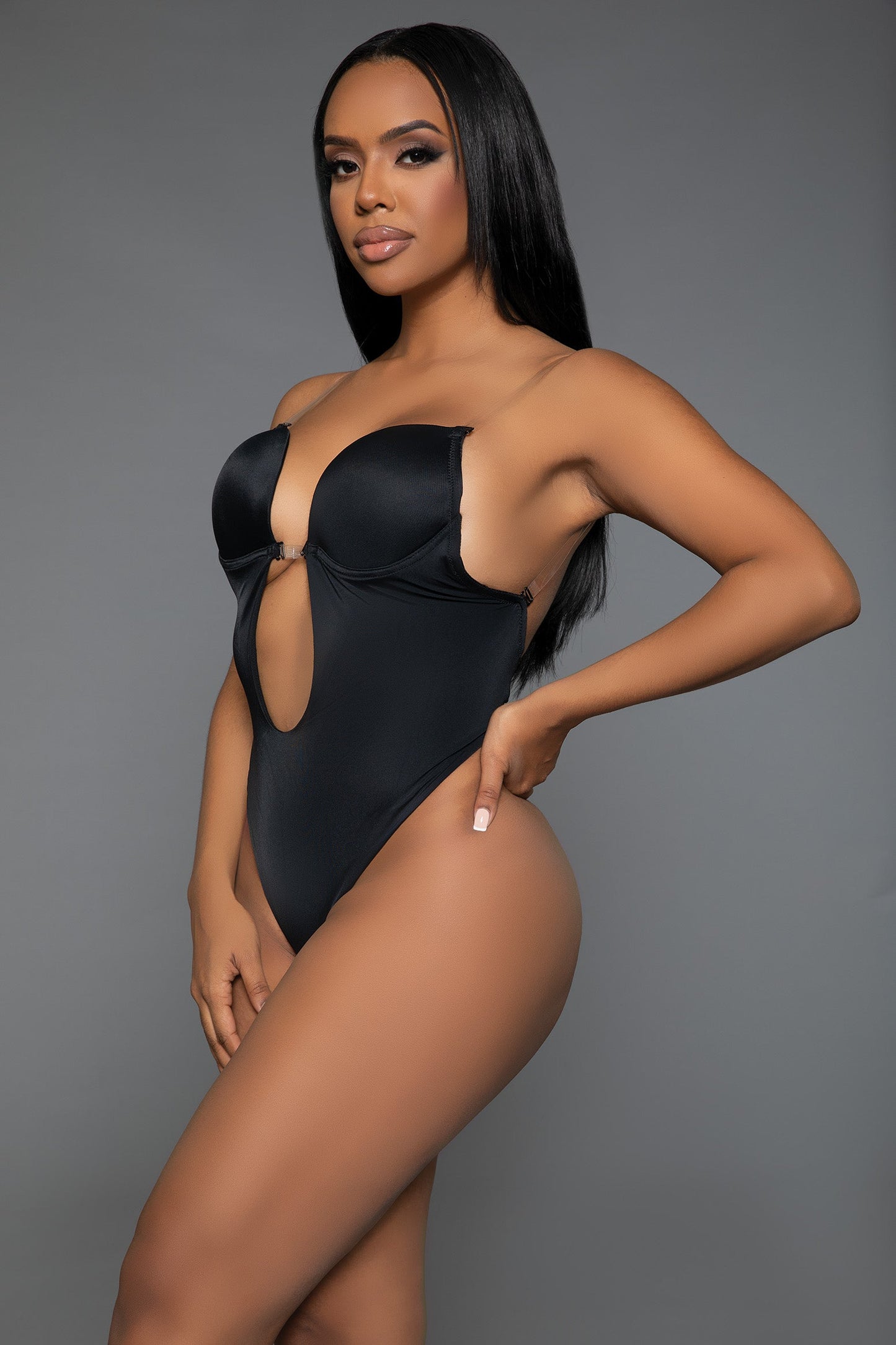 Looking Curvy Bodysuit Shaper, full length view
