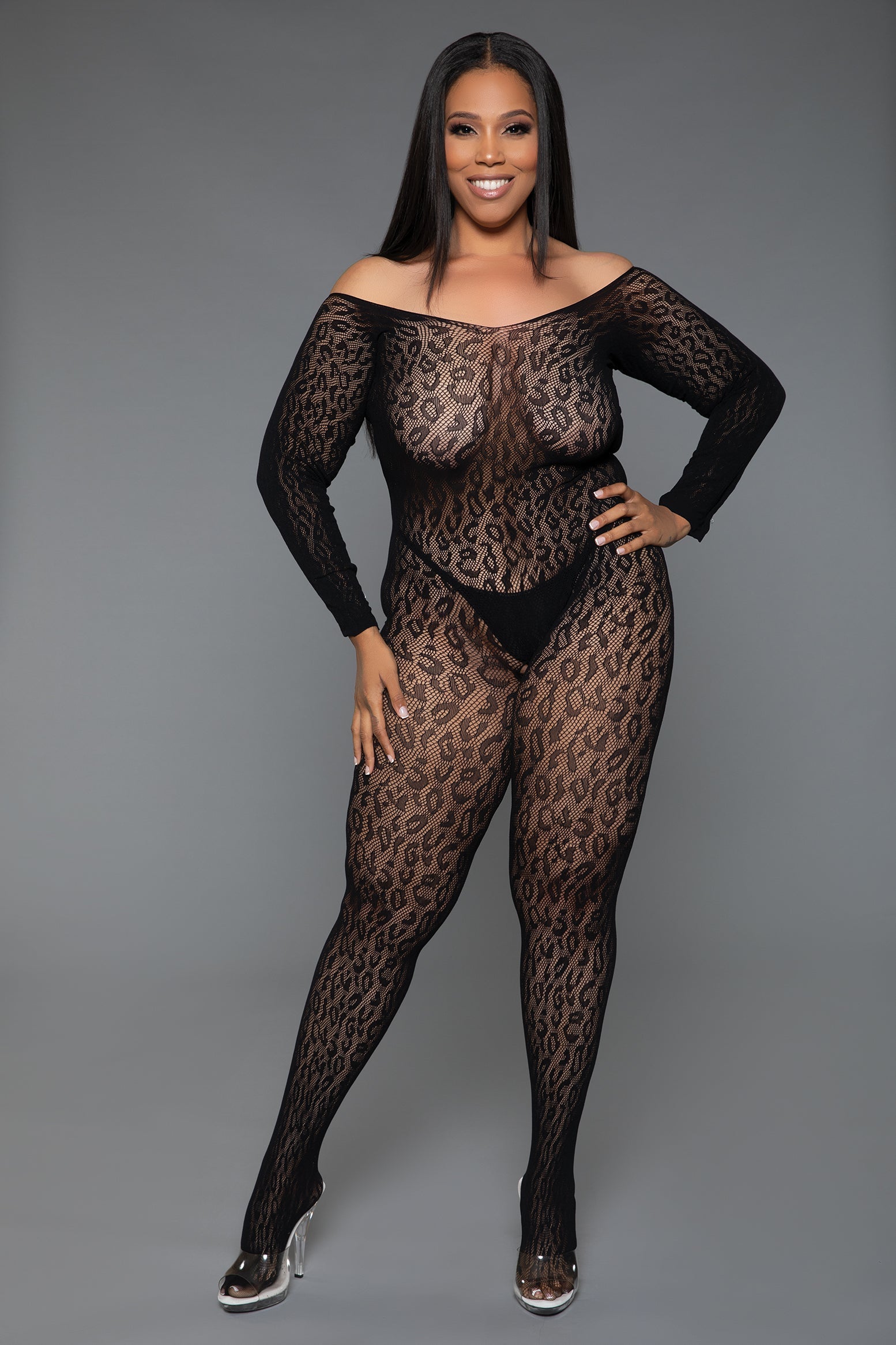 Animal Instinct Bodystocking, full length view
