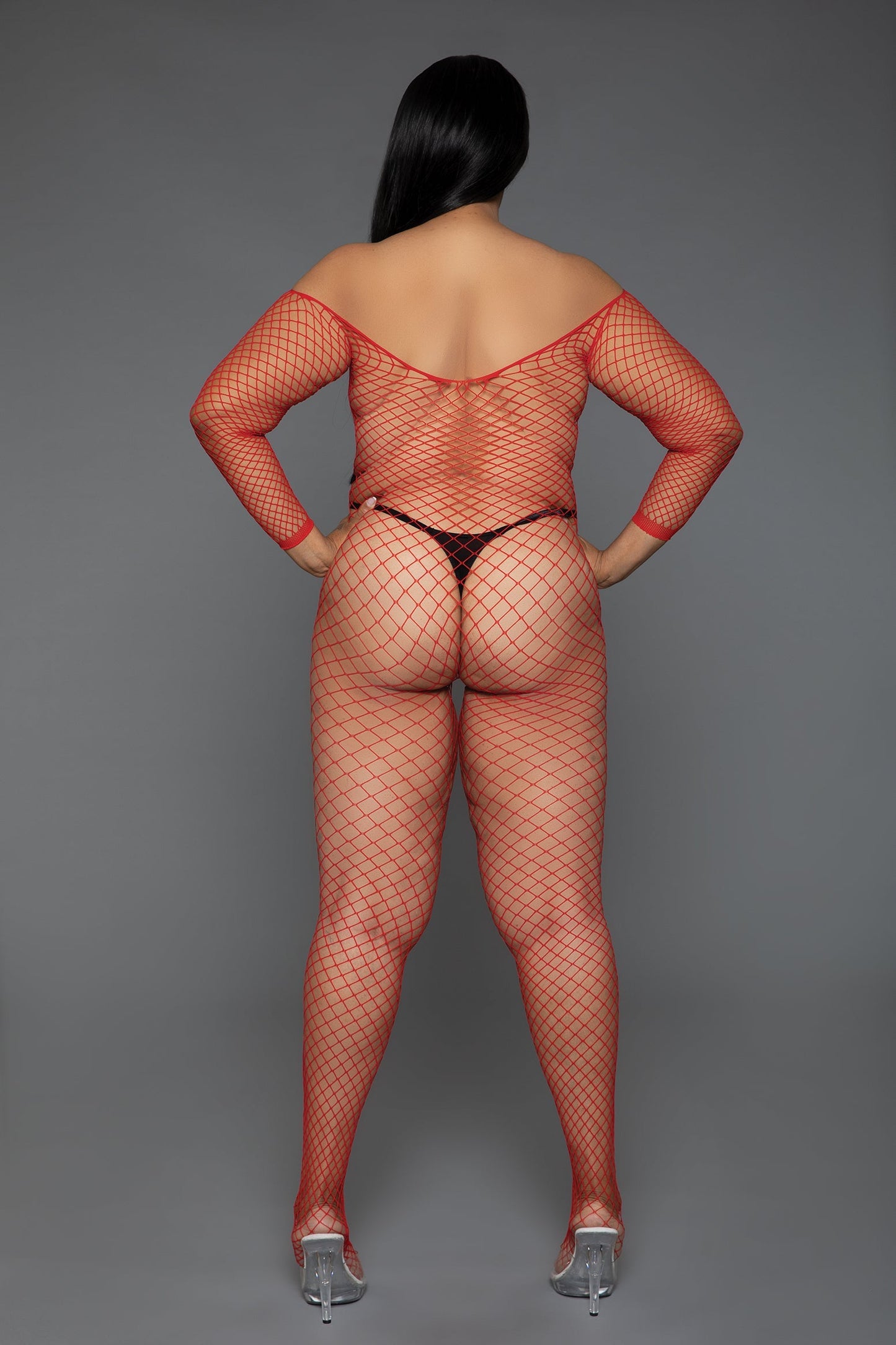 Catch Me Bodystocking - Red - View 6