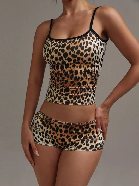 Leopard Print Cami ad Shorts Set - product photo 1