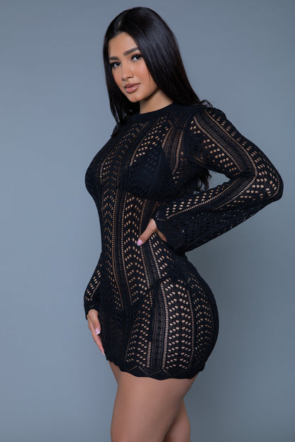 Kinsley Crochet Mini Dress, front view