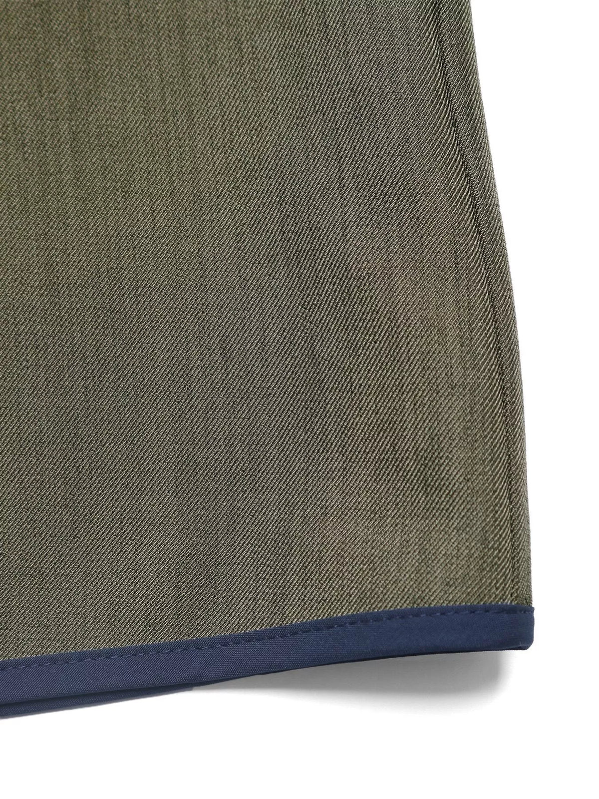 Contrast Trim Button-Up Jacket - Green - View 8