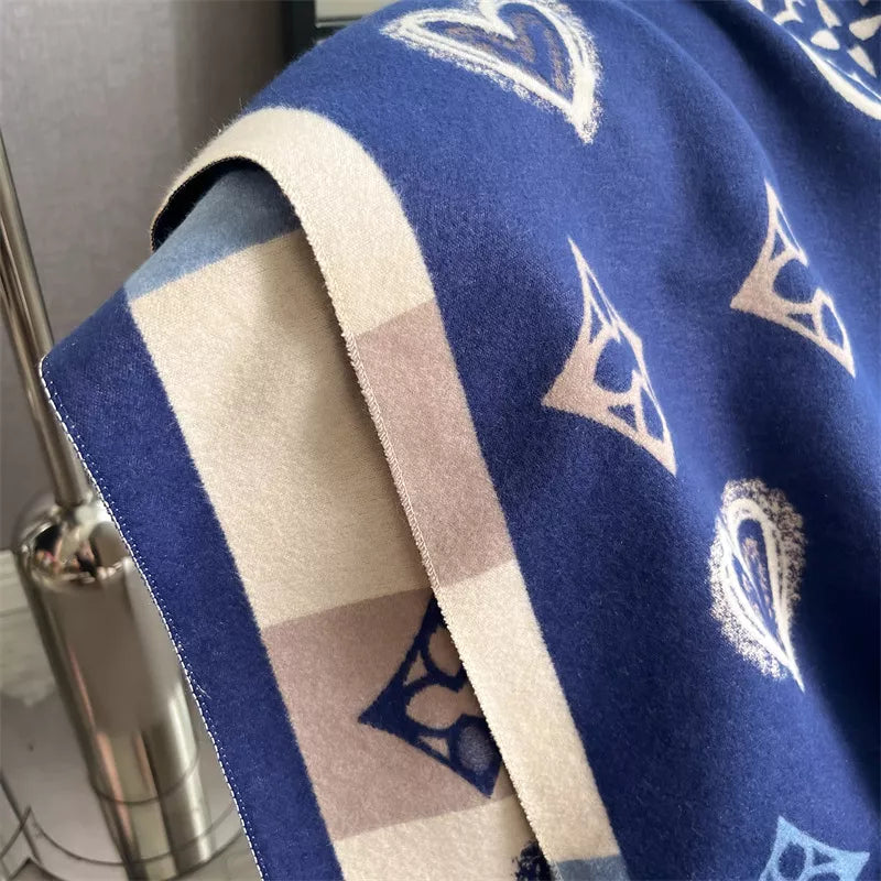 Raw Hem Scarf - Light Indigo - View 4