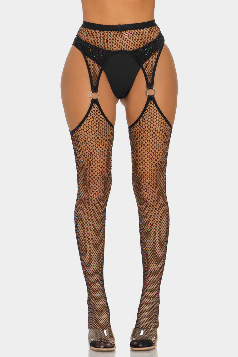 Ring Me Up Fishnet Tights, front view