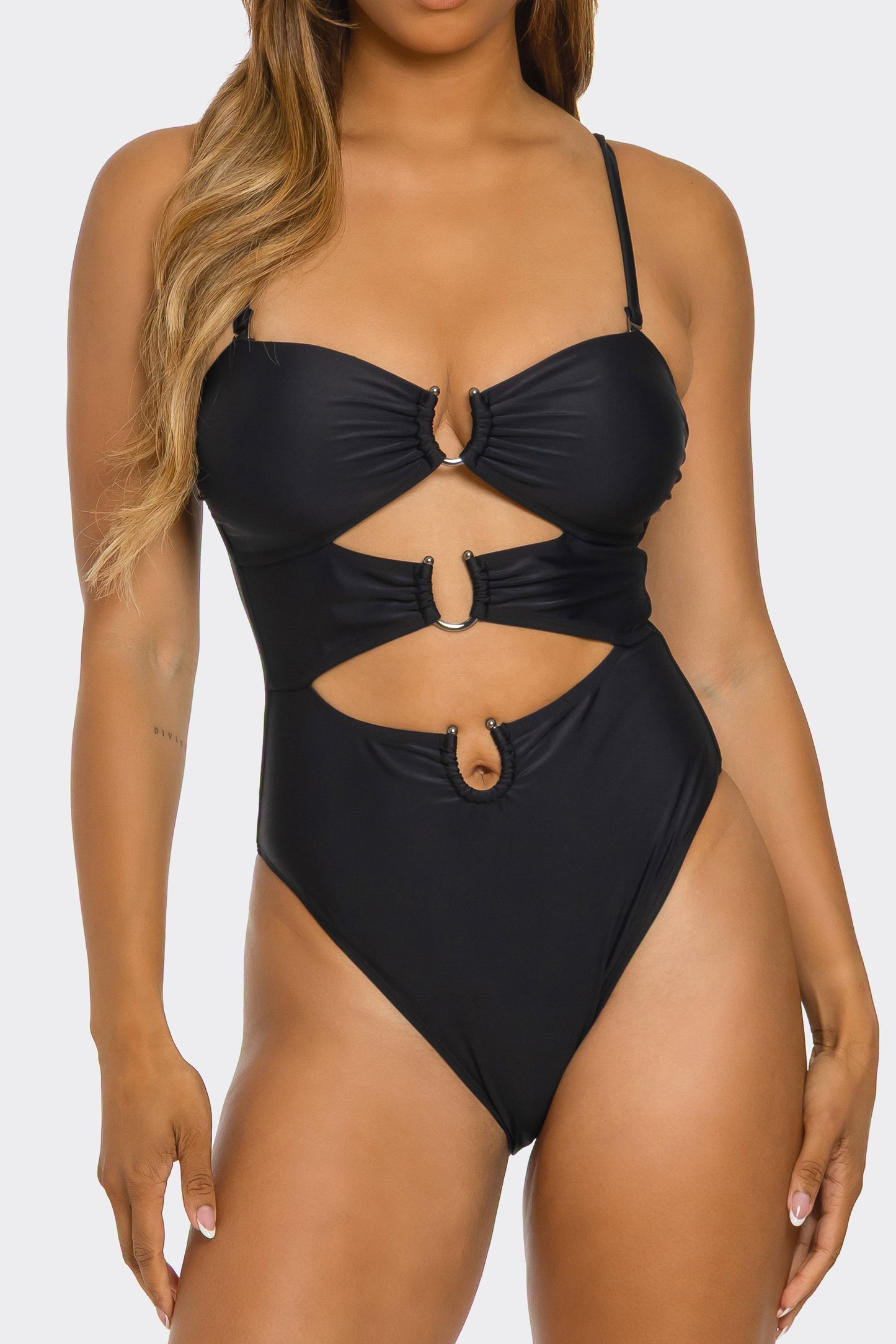 Lydia High Cut Swimsuit, side view