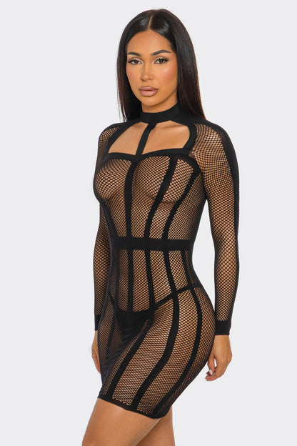 Between the Lines Dress, back view