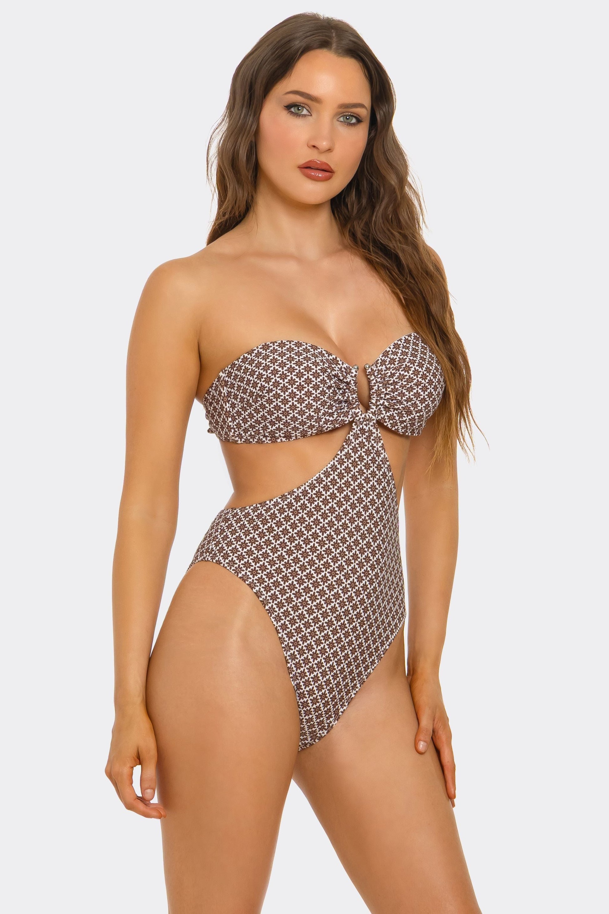 Flora Monokini Swimsuit, front view