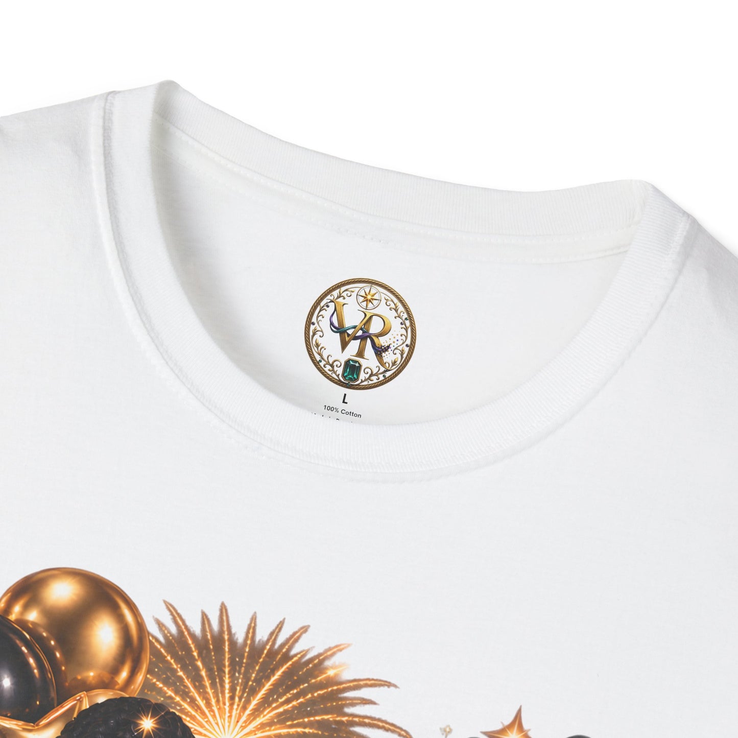 New Year 2027 Celebration Tee - White - product view 3 - White