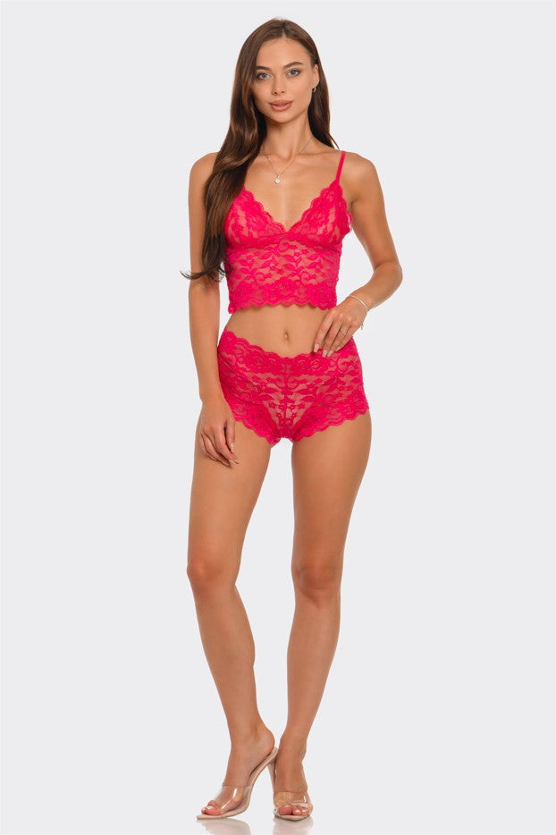 Eye On You 2 Piece Set - Fuchsia - View 1