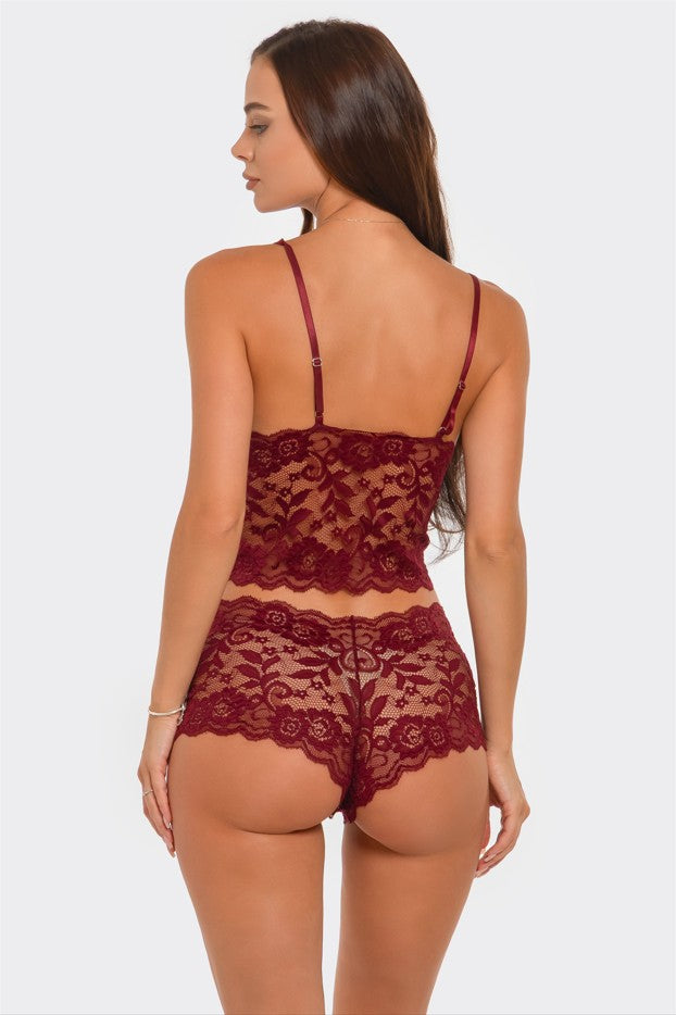 Eye On You 2 Piece Set - Wine - View 2