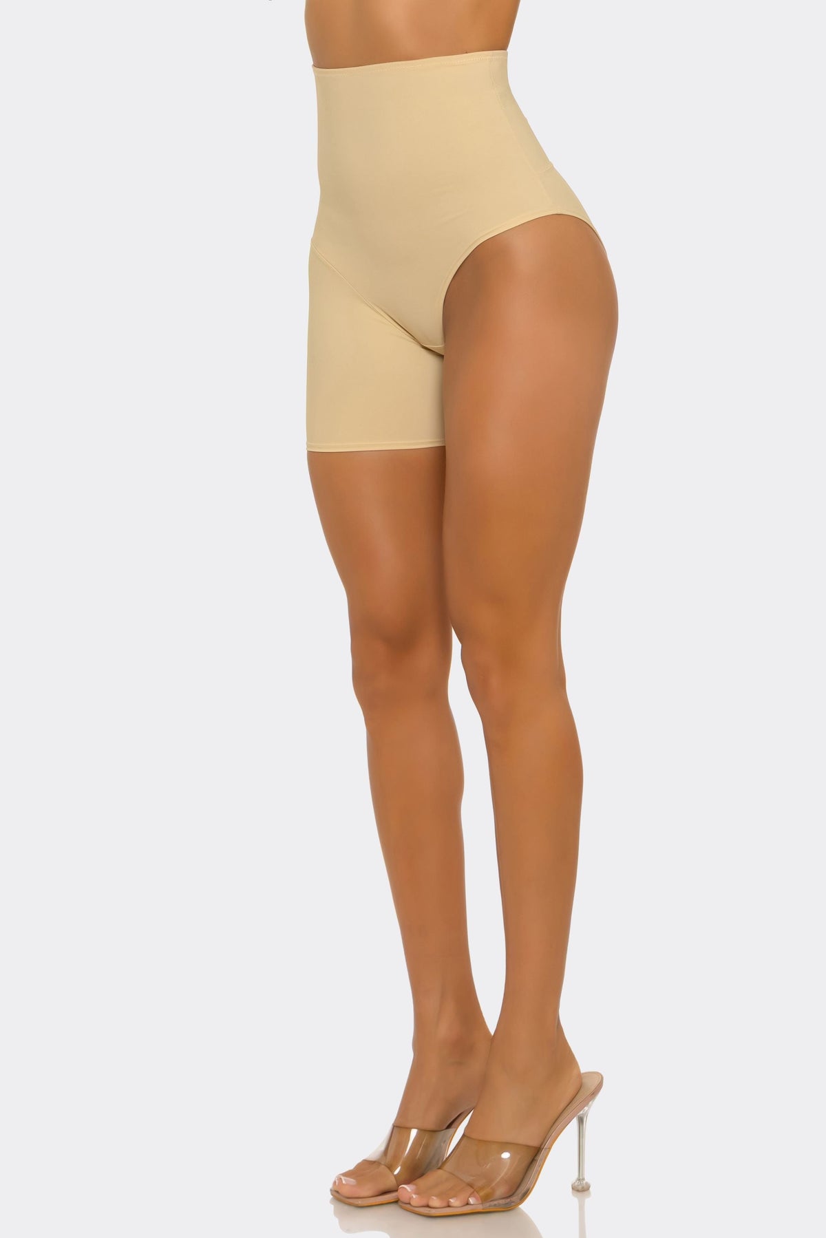 One Side Wonder Shorts - Nude - View 2