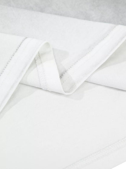 Men's Washed Round Neck Short Sleeve T-Shirt - White Gray - View 10