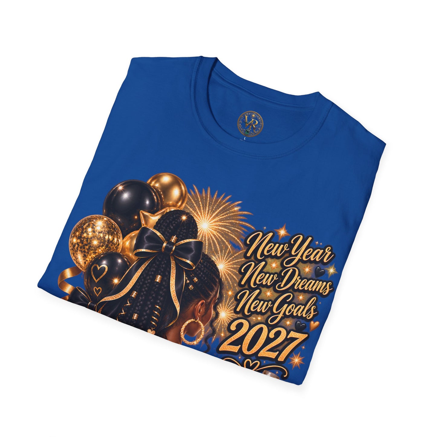New Year 2027 Celebration Tee - Royal - product view 4 - Royal