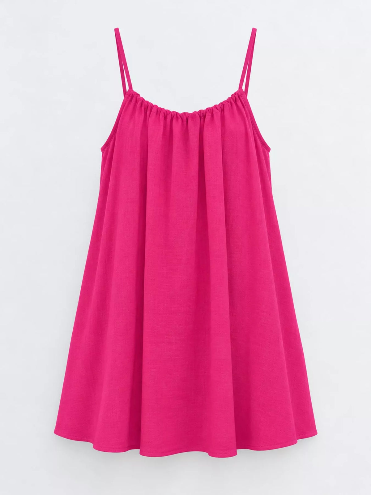 Full Size Backless Spaghetti Strap A-Line Mini Dress Plus Size - Hot Pink-Style C - View 48