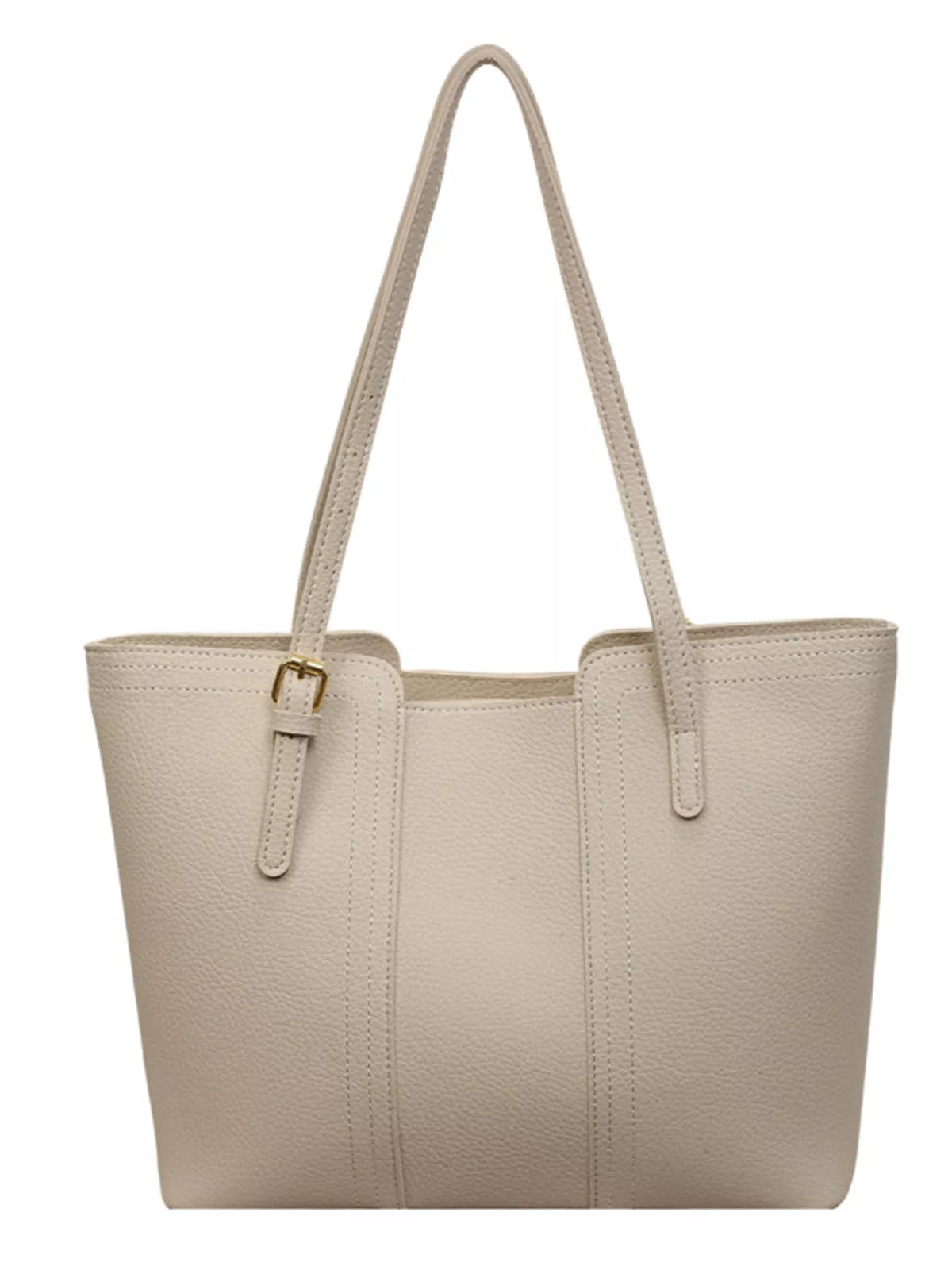 PU Leather Tote Bag - White - View 8