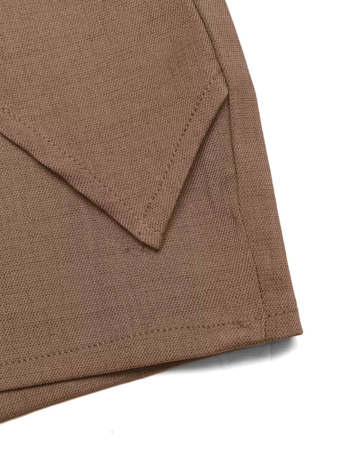 Twist Front Mini Skort - Brown - View 9