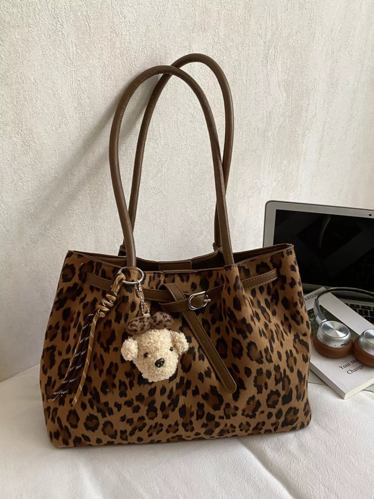 Leopard Print Shoulder Bag - Leopard - View 5