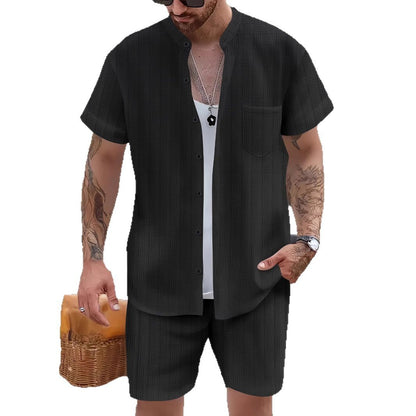 Shirt casual loose short sleeved shorts beach set