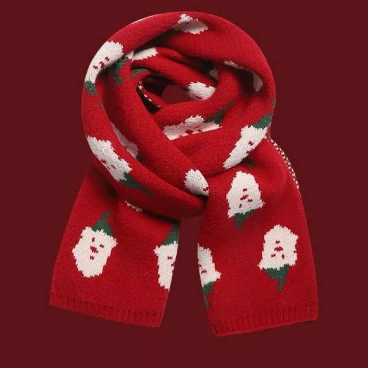 Christmas Knitted Scarf - Style A - View 1