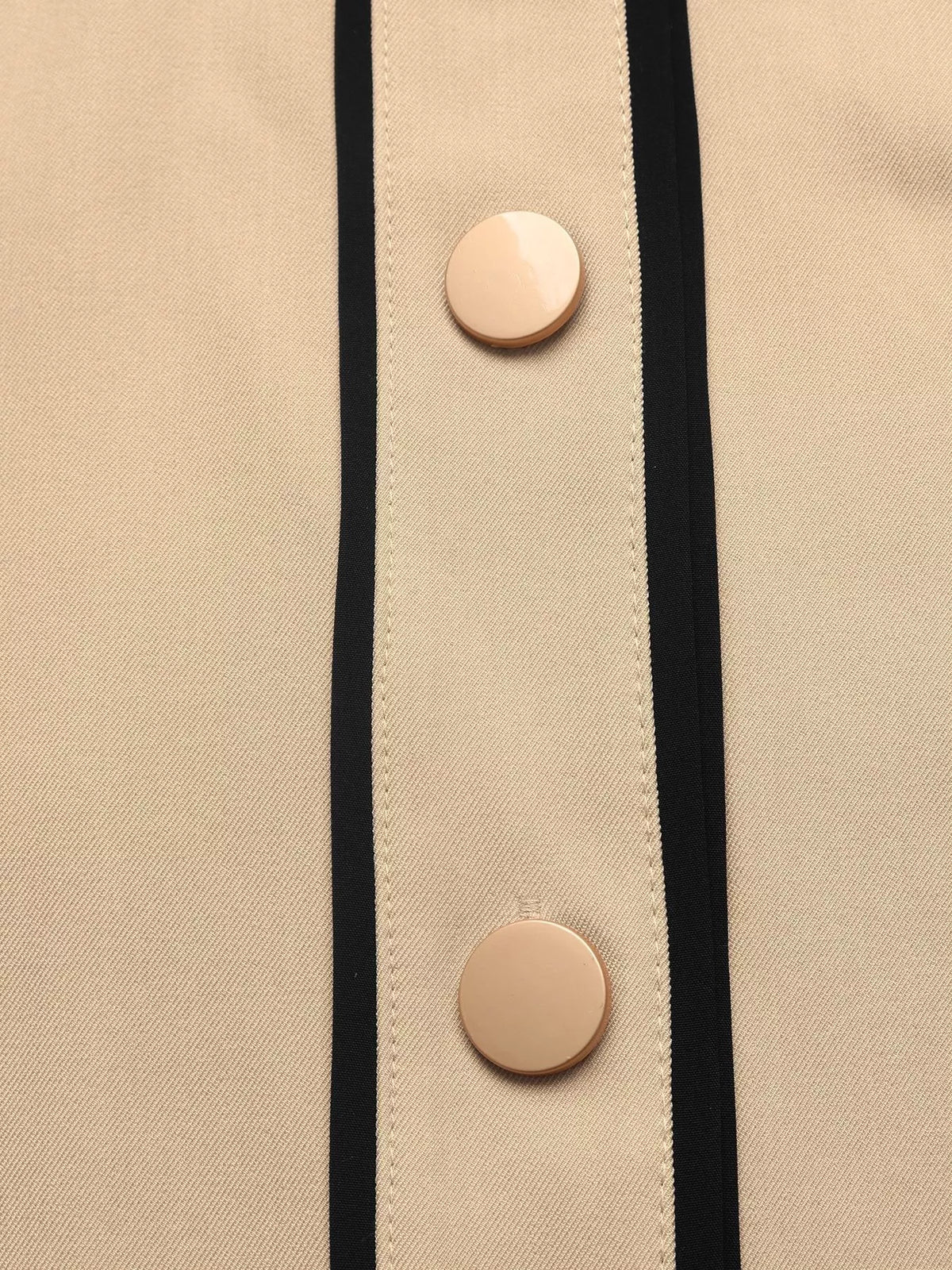 Contrast Lapel Button Front Midi Shirt Dress - Khaki - View 9