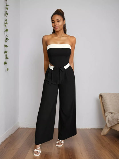 Wide Leg Pants - Black - View 3