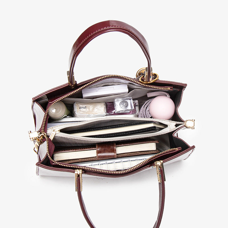 Detachable Strap Crossbody Bag - Burgundy - View 4
