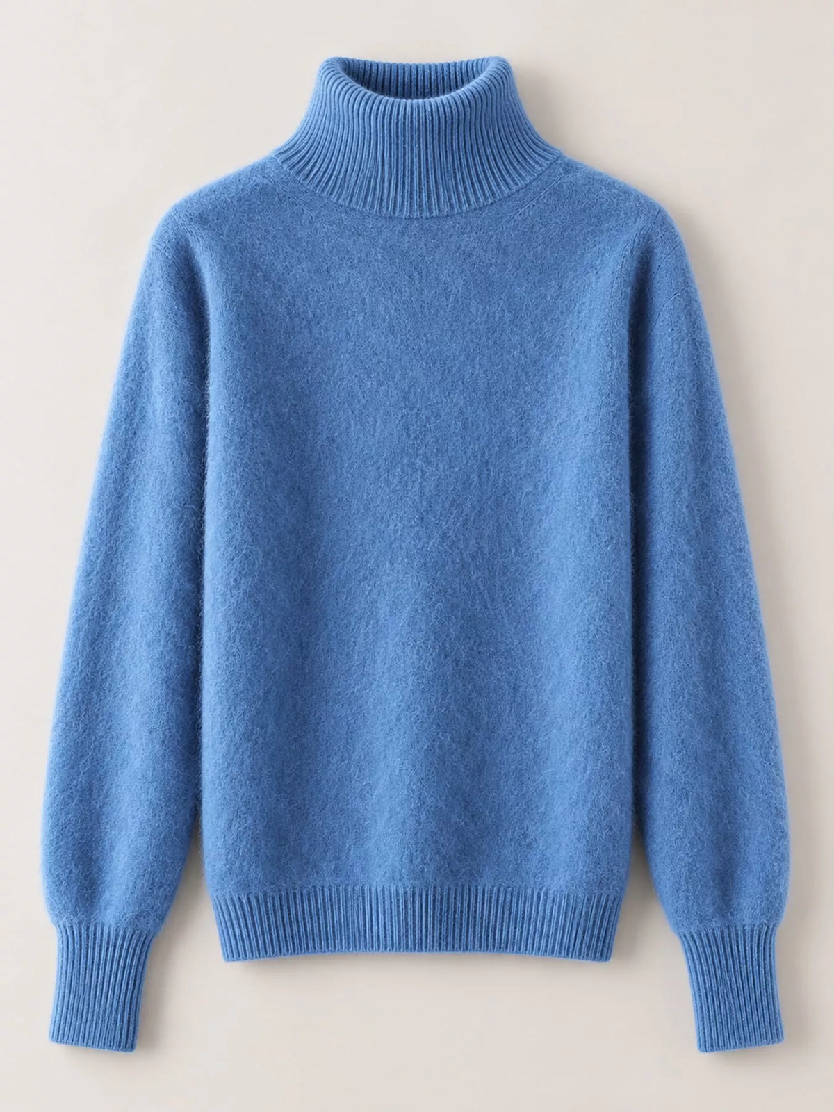 Full Size Turtleneck Long Sleeve Sweater Plus Size - Dusty Blue - View 71