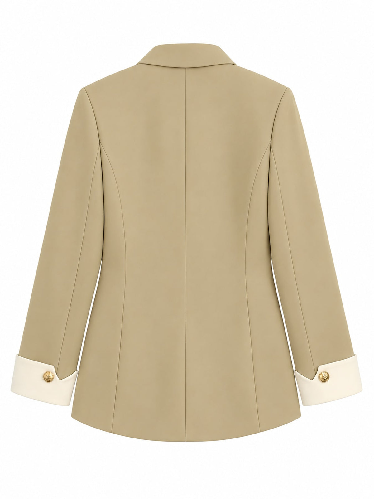 Full Size Single-Breasted Blazer with Gold Button Accents Plus Size - Mustard Yellow - View 18