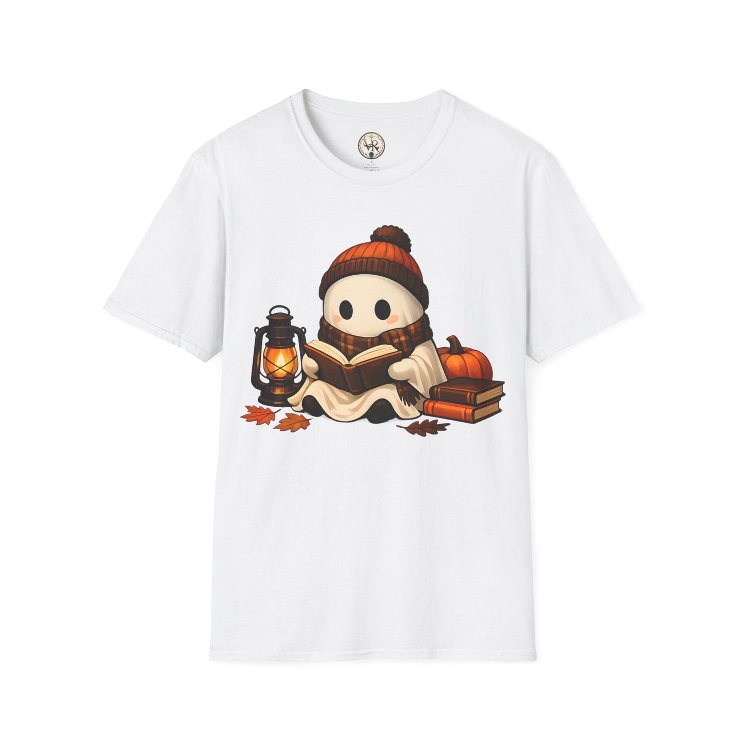Cozy Reading Ghost Tee - White - product view 1 - White