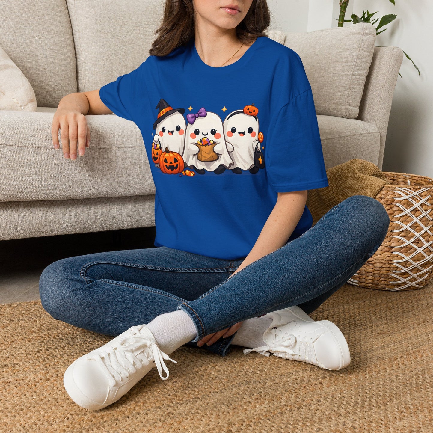 Halloween Ghost Trio Tee - Sport Grey - product view 4 - Sport Grey