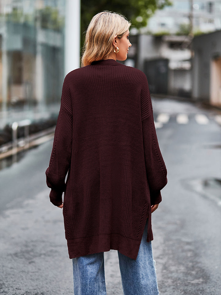 Long Sleeve Waffle-Knit Cardigan - Additional supplier color reference - not an available variant - View 21
