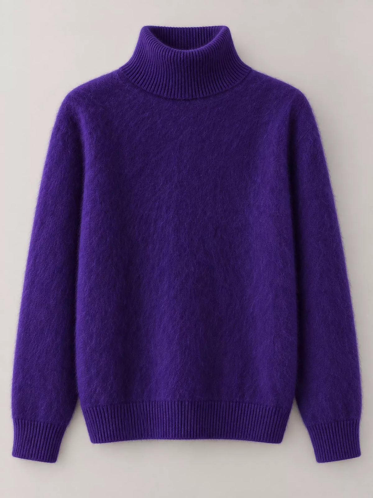 Full Size Turtleneck Long Sleeve Sweater Plus Size - Violet - View 91