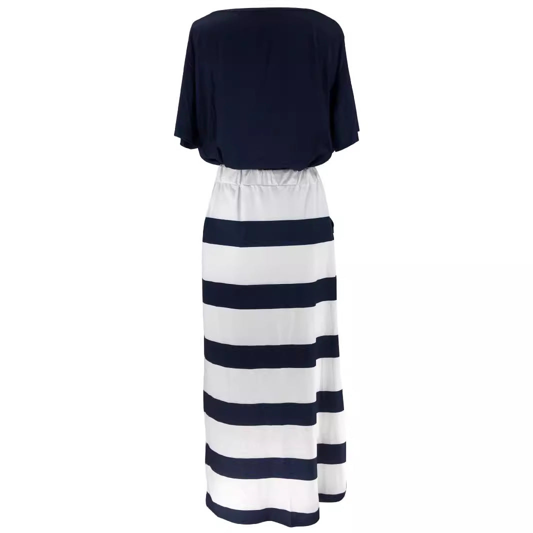 Women's Two-Piece Set Off-Shoulder Nautical Anchor Skirt Set