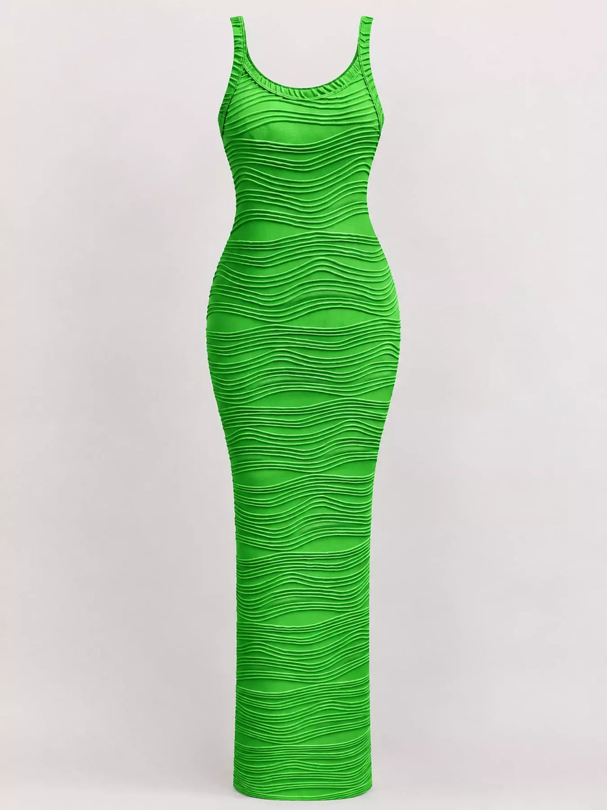 Sleeveless Bodycon Maxi Dress - Green - View 19