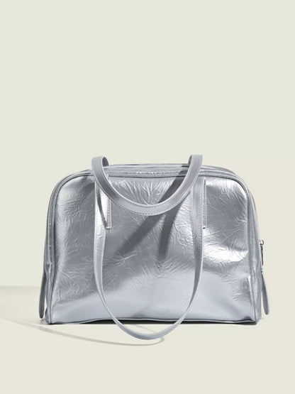 Clear Window Shoulder Bag - Silver - View 4