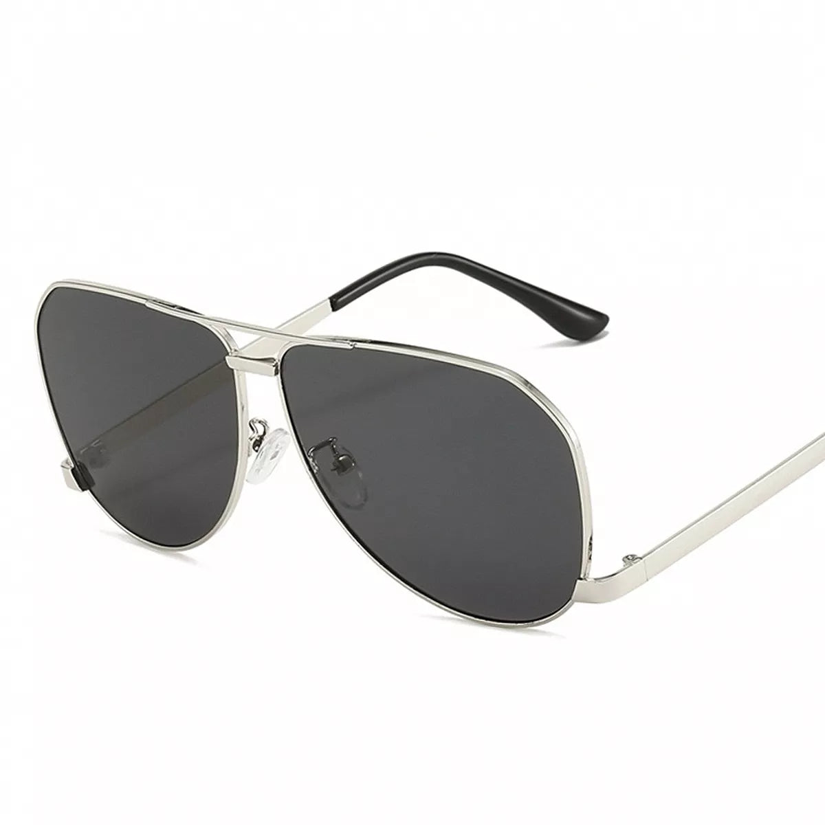 UV Protection Aviator Sunglasses - Silver - View 4