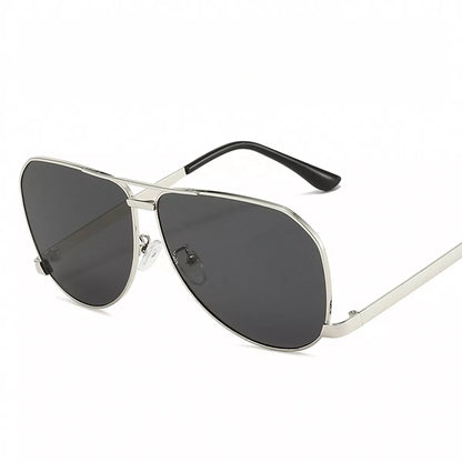 UV Protection Aviator Sunglasses - Silver - View 4