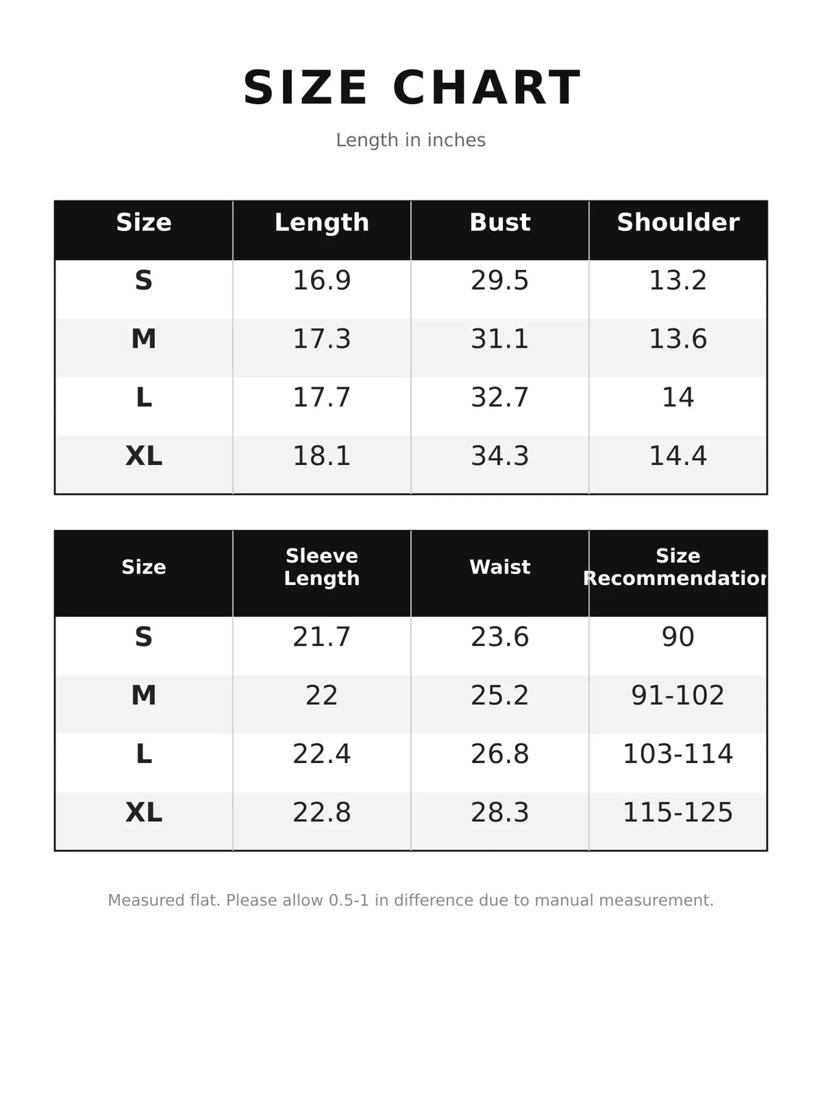 Slim-Fit Long Sleeve U-Neck Cropped T-Shirt - Size chart - View 18