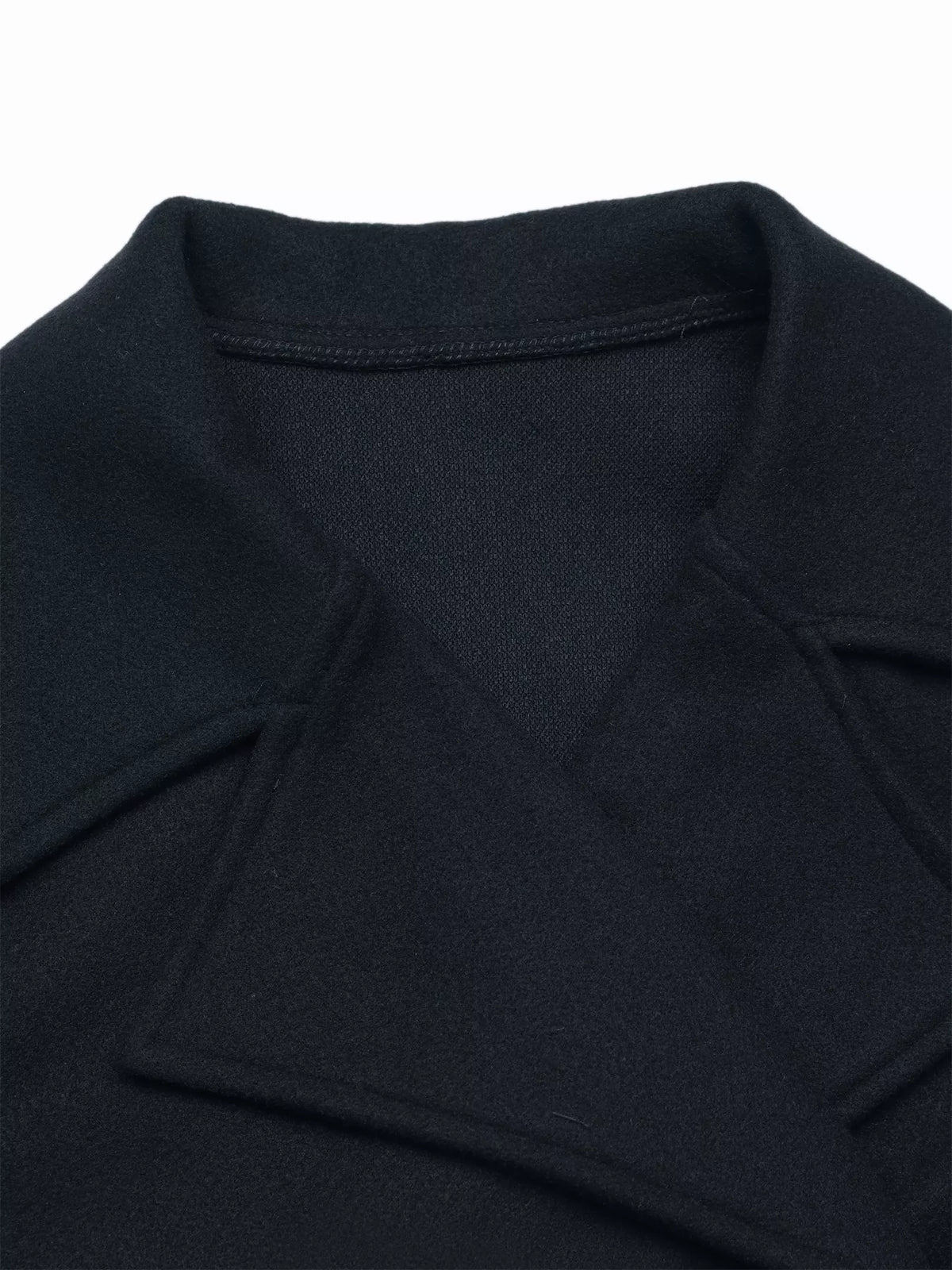 Double-Breasted Gold Button Blazer - Navy - View 6